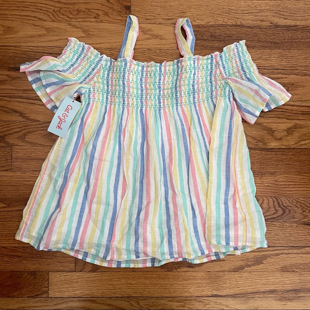 NWT Cat and Jack striped tank top size 10/12